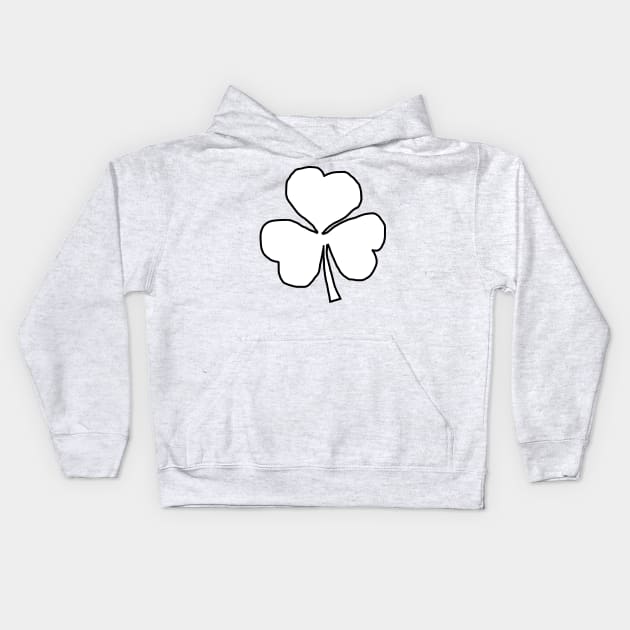 St Patricks Day Shamrock White Kids Hoodie by ellenhenryart